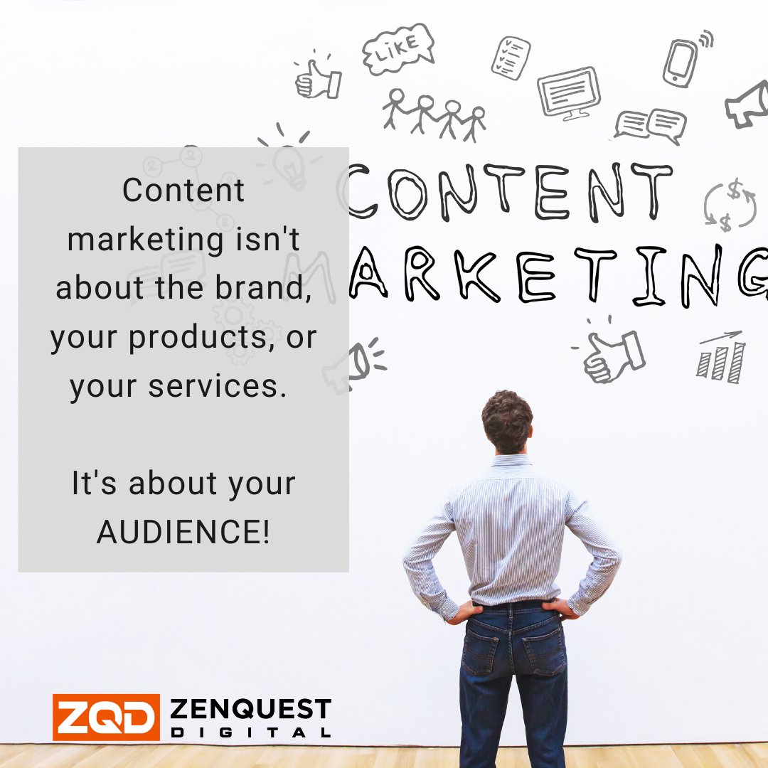 zenquestdigital's tweet photo. Keep your content relevant to a specific audience based on their needs, pain points, problems & solutions.
#DigitalMarketing #DigitalStrategy #MarketingConsulting #DigitalMedia #ZenquestDigital #BusinessGrowth #Marketing #IncreasingSales #ChangingBusinessTrends https://t.co/6jwW3K7DAl