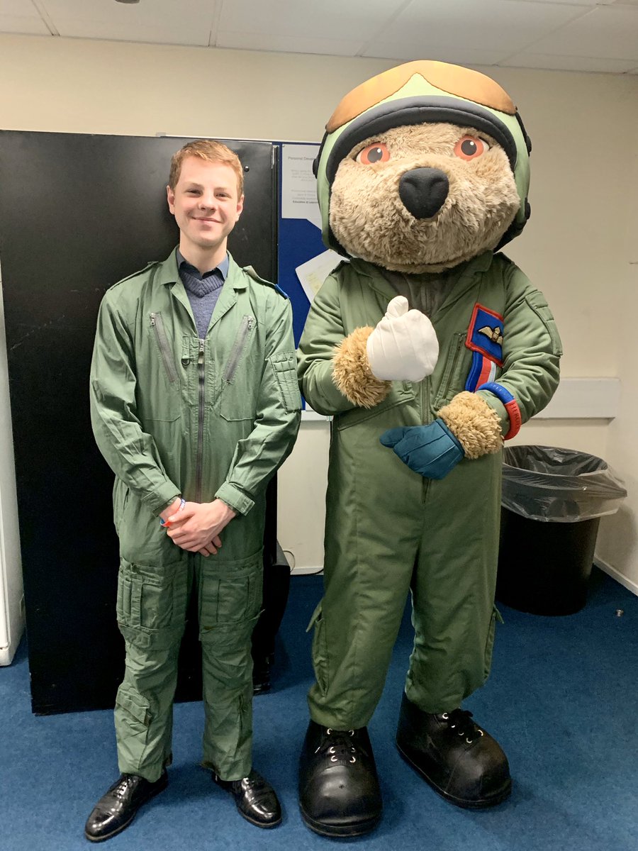KHSCCF's tweet photo. In a break in the weather yesterday, @kinghamhillsch #RAF @CCFcadets were luckily enough to enjoy flying in the Grob Tutor with #6AEF @RAFBenson. During our visit the Help for Hereos bear popped in for a visit, raising funds for a great cause. @OCTESTWest1 @aircadets https://t.co/oZxVW9xVAw