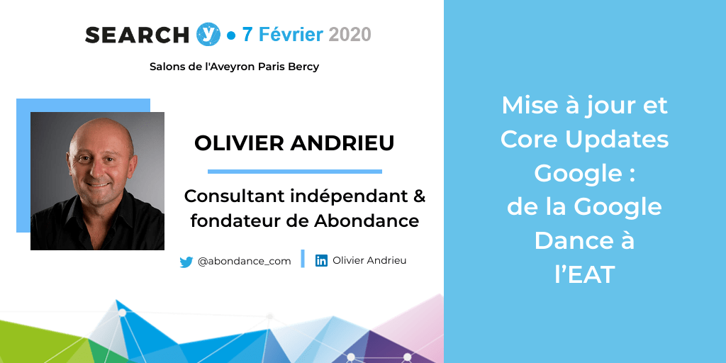 SEARCH_Y_PARIS's tweet photo. Mise à jour et Core #UpdatesGoogle: de la #Google Dance à l'EAT @abondance_com consultant indépendant et fondateur de Abondance vous donnera toutes les astuces pour votre site, au #SearchY Paris le 7.02.2020
Pour y participer👉https://t.co/gBMjPBSRsU
#speaker #event #conference https://t.co/rqwEjPmpHr