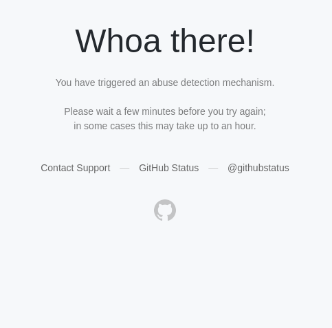 Frede_Eb's tweet photo. @github What up with this?? I don't feel like using your searchbar should trigger abuse mechanisms... https://t.co/aaRQYdnpCG