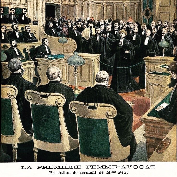 encherepublique's tweet photo. #GirlsPower 😱 #CeJourLa 6 déc 1900, à l'âge de 30 ans, #OlgaPetit (1870-1965), sera la première femme à prêter serment et à devenir #avocat. 13 jours plus tard, Jeanne Chauvin devient la 2ème #femme avocate et la 1ère à plaider devant une juridiction le 21 jan 1901. #womenspower https://t.co/D8wYyTZRij