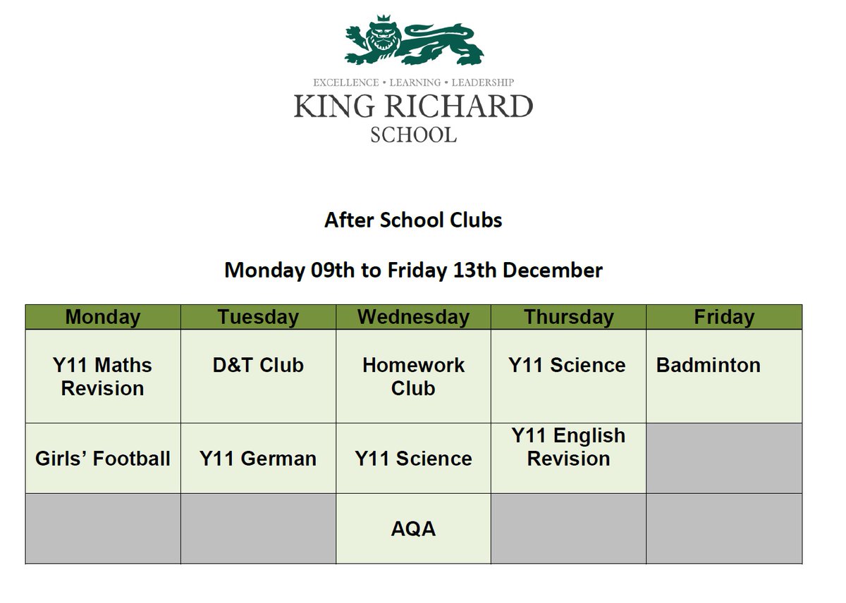King Richard School tweet media