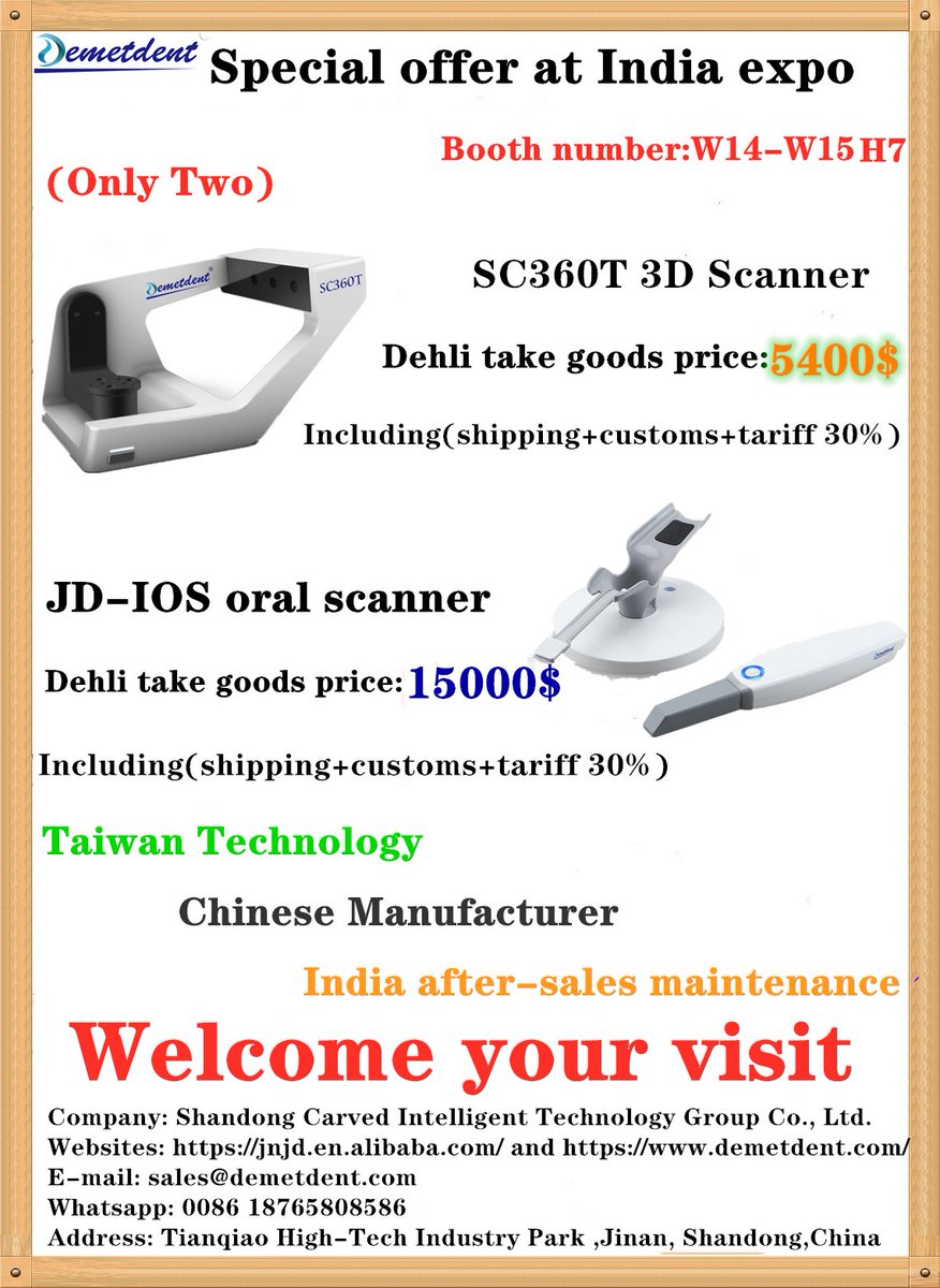 Demetdent1's tweet photo. special sale (35%) from the demetdent during the Expo in india, delhi 20th-22nd of december 2019. https://t.co/UhCFyIYbJs