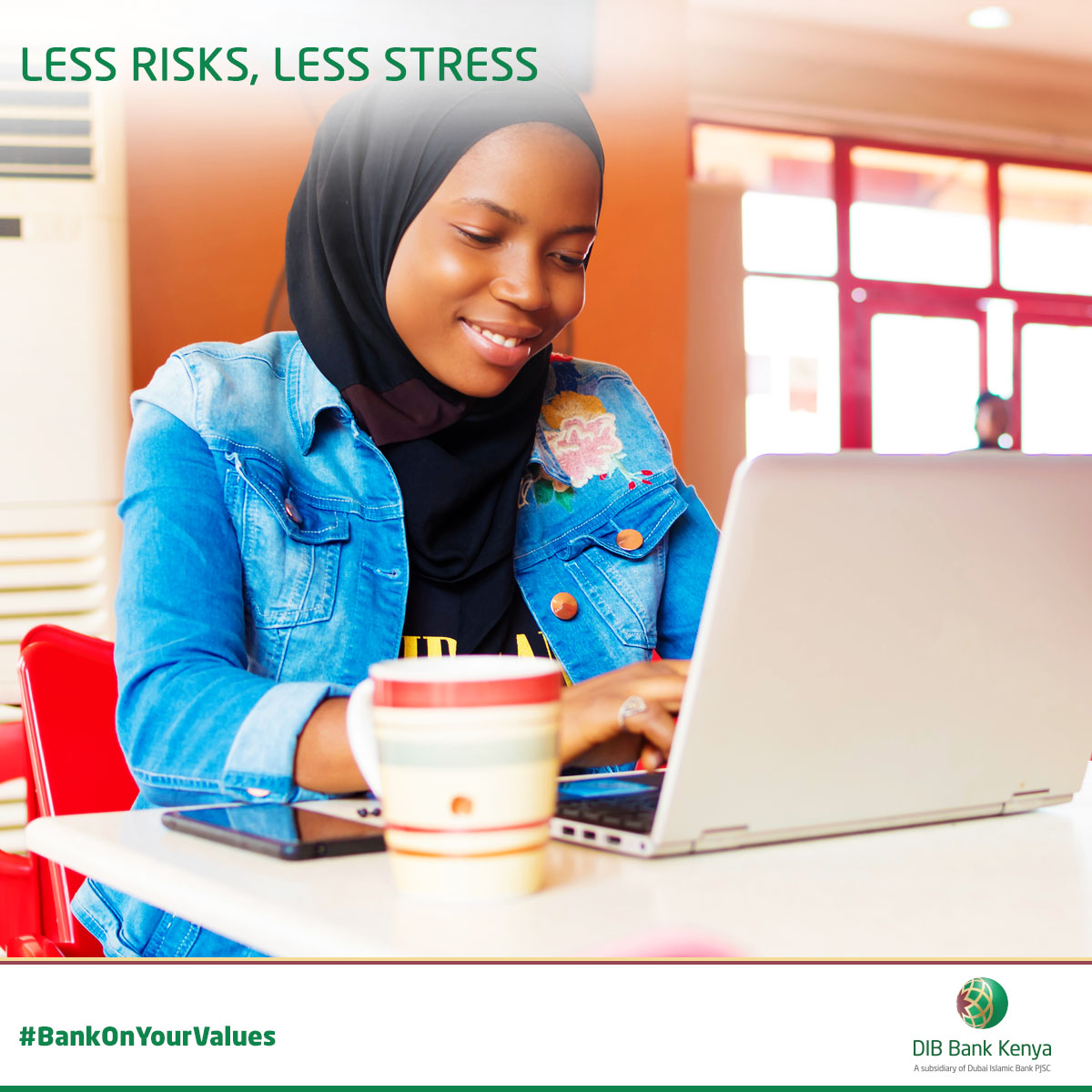 DIBBank_Ke's tweet photo. As a Sharia compliant bank we focus on reducing your risk in investment hence allowing you to enjoy a greater investment stability. Visit https://t.co/f146RiYkuQ for more information. #ClosertoAchievers #BankOnYourValues https://t.co/auq7s9xy8P