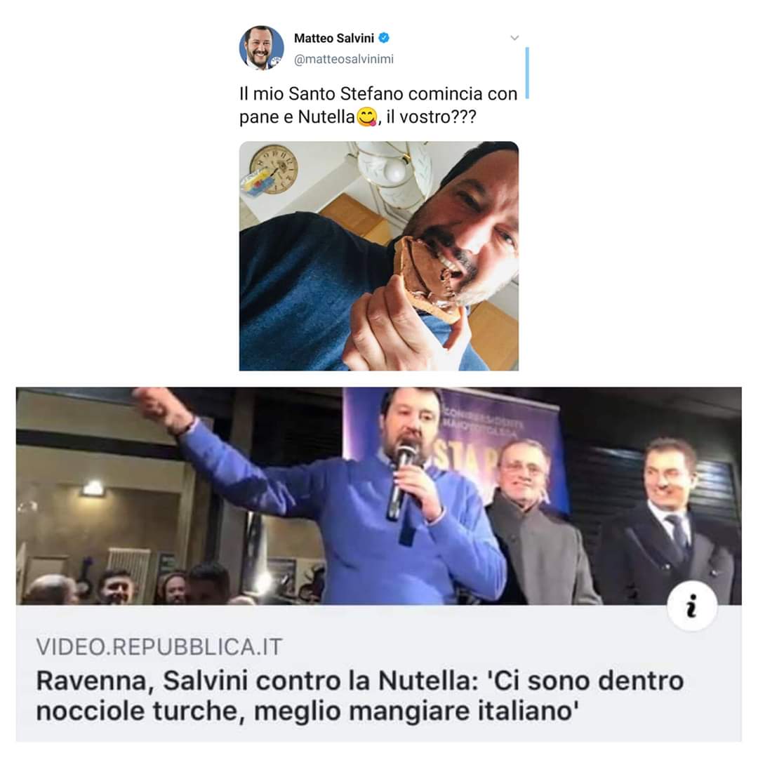 giuseppelaselva's tweet photo. @matteosalvinimi Sei di una coerenza!vergognati! https://t.co/eFy6oDSJOo