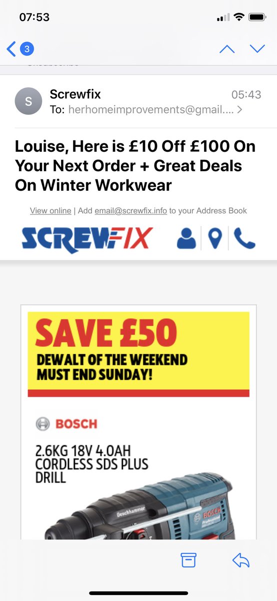 herhomeimprove's tweet photo. @Screwfix Thanks Sarah! Email address is herhomeimprovements@gmail.com https://t.co/lu8qz5NfQX