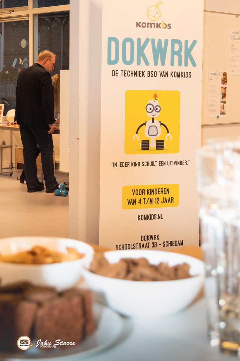 Verslag: Open Coffee Schiedam bij DOKWRK (KomKids Techniek BSO) + Save the Date Themabijeenkomst Matrice - mailchi.mp/36bc588521d6/v…