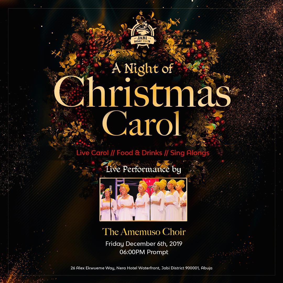 Jabi Boat Club (@jabiboatclub) on Twitter photo A Night of Christmas Carol, today, 6pm <a href="/jabiboatclub/">Jabi Boat Club</a>
#jabiboatclub #jbcexperience #AbujaTwitterCommunity A Night of Christmas Carol, today, 6pm <a href="/jabiboatclub/">Jabi Boat Club</a>
#jabiboatclub #jbcexperience #AbujaTwitterCommunity