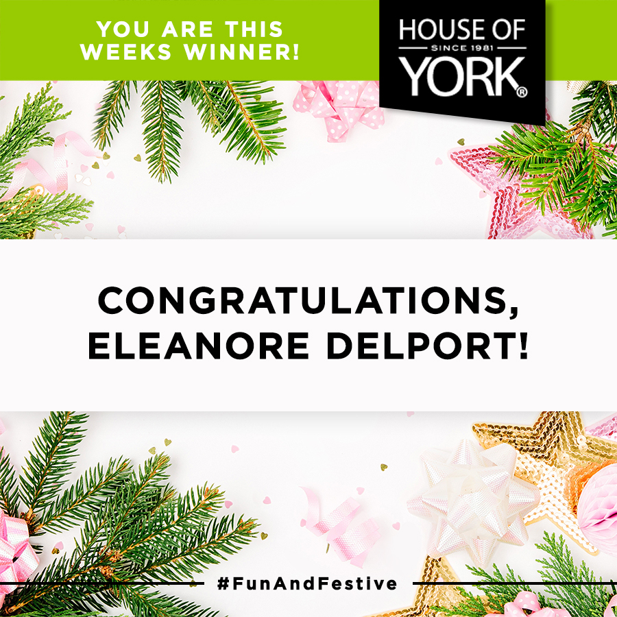 HouseofYorkSA's tweet image. Congratulations to the fifth lucky winner in our #FunandFestive Facebook competition, Eleanore Delport! 

To everyone else who has entered, be sure to check in next week for your last chance to #WIN 😊