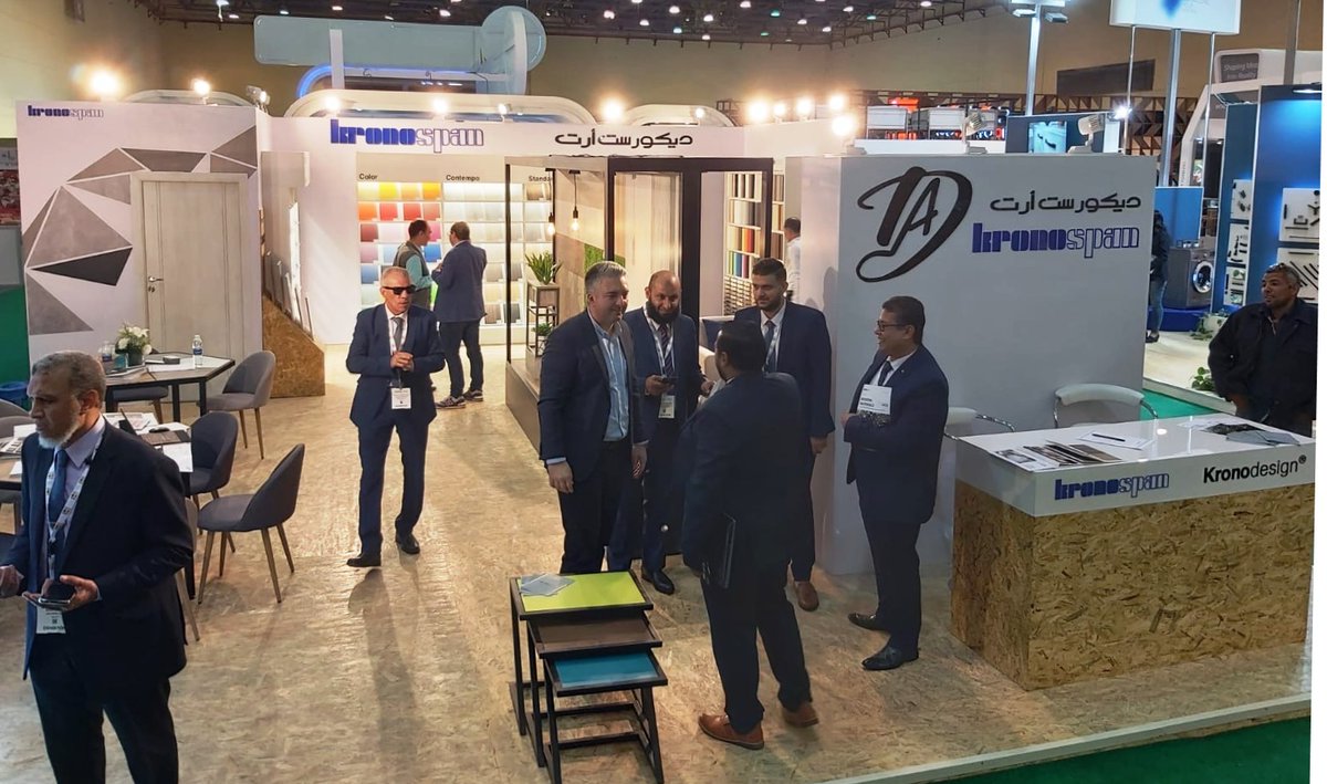 Kronospan's tweet photo. We are at North Africa`s leading platform for #Wood and #Woodworking Machinery - #CairoWoodShow. Showcasing our #Kronobuild, #KronoOriginal and #Kronodesign brands and products. Visit us in Hall 4, Stand B10 until Sunday 08.12.

#Kronospan #WoodShow #OSB #Timber #Flooring https://t.co/1YWzxb5GdJ