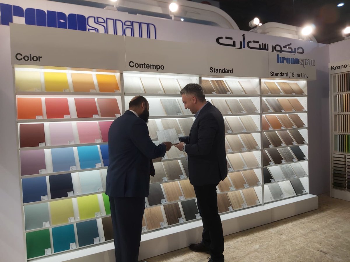 Kronospan's tweet photo. We are at North Africa`s leading platform for #Wood and #Woodworking Machinery - #CairoWoodShow. Showcasing our #Kronobuild, #KronoOriginal and #Kronodesign brands and products. Visit us in Hall 4, Stand B10 until Sunday 08.12.

#Kronospan #WoodShow #OSB #Timber #Flooring https://t.co/1YWzxb5GdJ