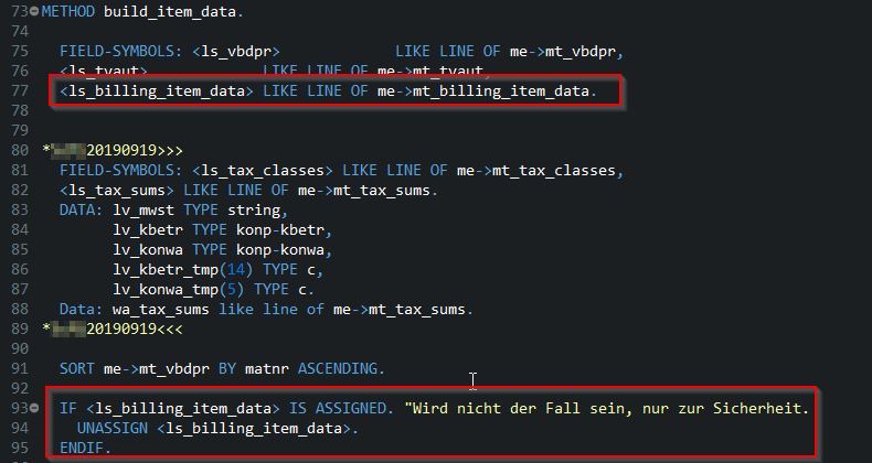 Draugr793's tweet photo. In the past some #abap developer at twitter gets het up about consultants doing not proper developments in customer systems. Today i have a new collection of #justcustomerthings. Changes that made by customer in one of my methods!
#ABAPsNotDead #sap #adt https://t.co/KnYALc9sLv