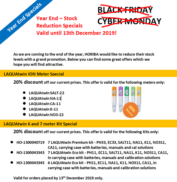 Selectech_za's tweet photo. If you have been considering getting the nifty little Horiba testers for #water and #soil testing, they are on special until Thursday, 12 December.
Contact sales@selectech.co.za for pricing. https://t.co/7YgWBclPmq