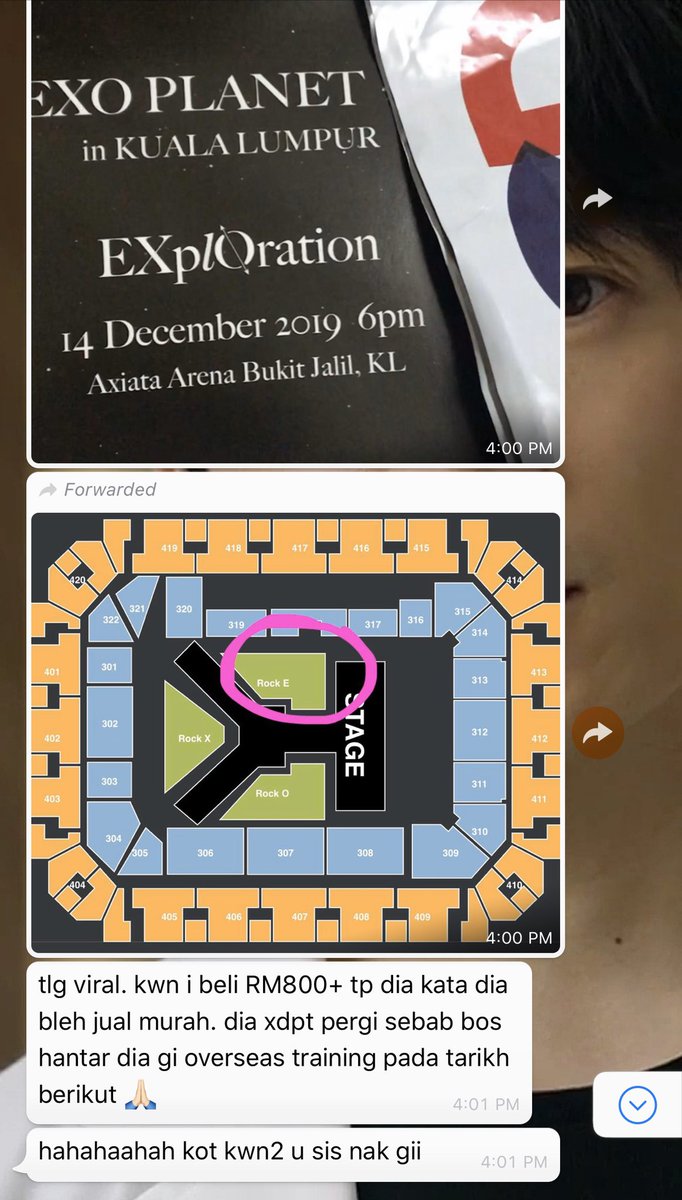 syfly3424's tweet photo. [Helping exo-L] 
Shes can’t attend due have to attend training..shes buying 800++ and can nego cheaper price ..
Cntct person Ms.Aza - 0143676292
#EXplOrationInMalaysia #explorationticket #exploration14dec 

@wAnYz86 https://t.co/bgDN44esch
