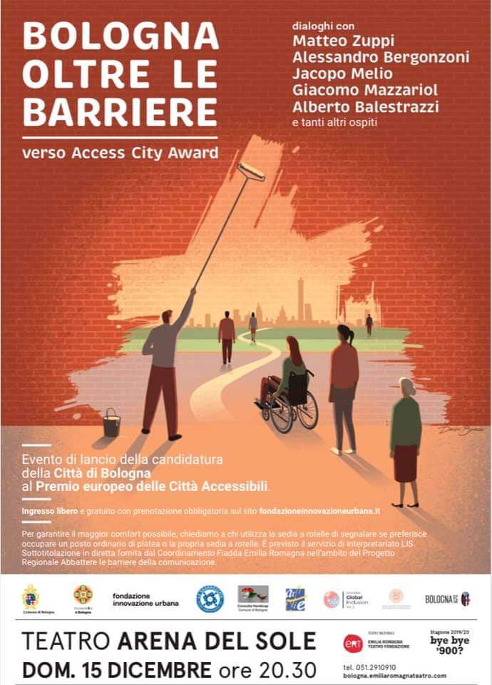 CepsBo's tweet photo. Sarà la serata di lancio della candidatura di Bologna al "premio europeo delle città accessibili" fortemente voluto dall'assessore @mlombardo81
Domenica 15 dicembre alle ore 20.30 al Teatro Arena del Sole
Insieme !
#BolognaOltreleBarriere
#BolognAccessCityAwards2021
@Twiperbole https://t.co/Hn2Lsi4Ck6