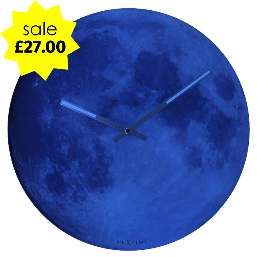 ReRoomUK's tweet photo. The glow in the dark Blue Moon Clock is perfect for space fans and is in the sale. Ends Today! https://t.co/am6Pnqj2A2 #spacebedroom #clock #interiors https://t.co/rwl0ttVux9