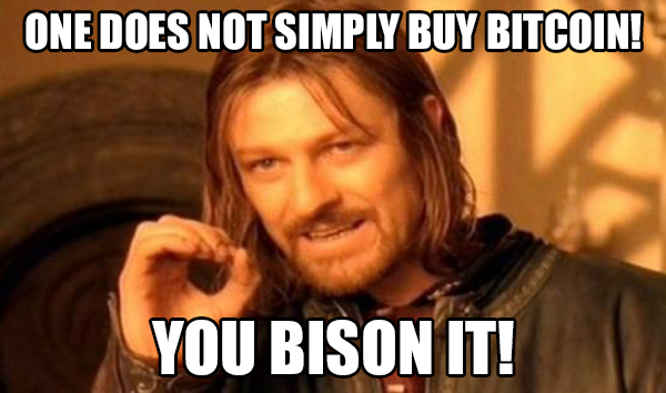 bisonapp's tweet photo. Did yon BISON already? 

#Meme #BTC #ETH #LTC #XRP https://t.co/pa7B07SNWQ