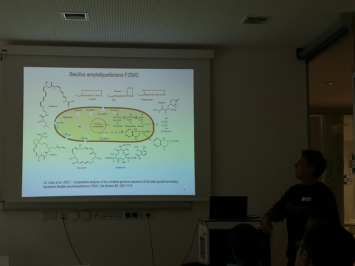 micrometabolite's tweet photo. Our Winter School @AT_Bioresources @AITtomorrow2day in Tulln with the topic Plant-associated microbiota and secondary metabolite production. We are kicking off with a talk of Günter Brader #micrometabolite supervisor, #secondarymetabolites in plant associated #Bacilli #pgpr https://t.co/aXHphxwiRv