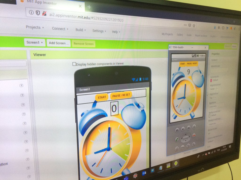 serkan_konus's tweet image. Bu hafta Appinventor Web uygulaması ile 6. Sınıflarımızla “kronometre”, 7. Sınıflarımızla ise “kullanıcı giriş ekranı” android uygulamalarımızı eğlenceli bir şekilde geliştirdik. 💻 📱#bahcesehirkodluyor #codingbk #edirnebahcesehir
