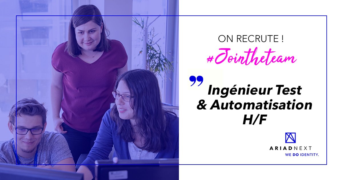 IDnow_France's tweet photo. [🤖 #JOB] Vous êtes à la recherche d'un job dans l'IT ? Ça tombe bien, nous recrutons un(e) Ingénieur(e) Test &amp; Automatisation. 

Pour découvrir la fiche de poste et candidater, c'est par ici 👉 https://t.co/XhvVxR3WAD  

#Jointheteam #socialrecruting #recrutement #team #CDI https://t.co/Ffjq3p66Lr