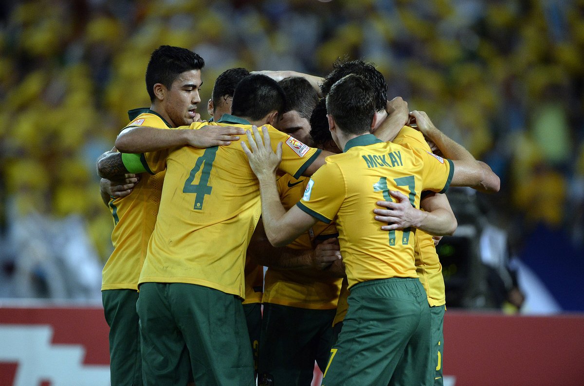 afcasiancup's tweet photo. Happy Birthday @Tim_Cahill!
Throwback to some happy memories and some happy hugs for the @Socceroos legend at #AC2015 https://t.co/mlqAN4aMA4