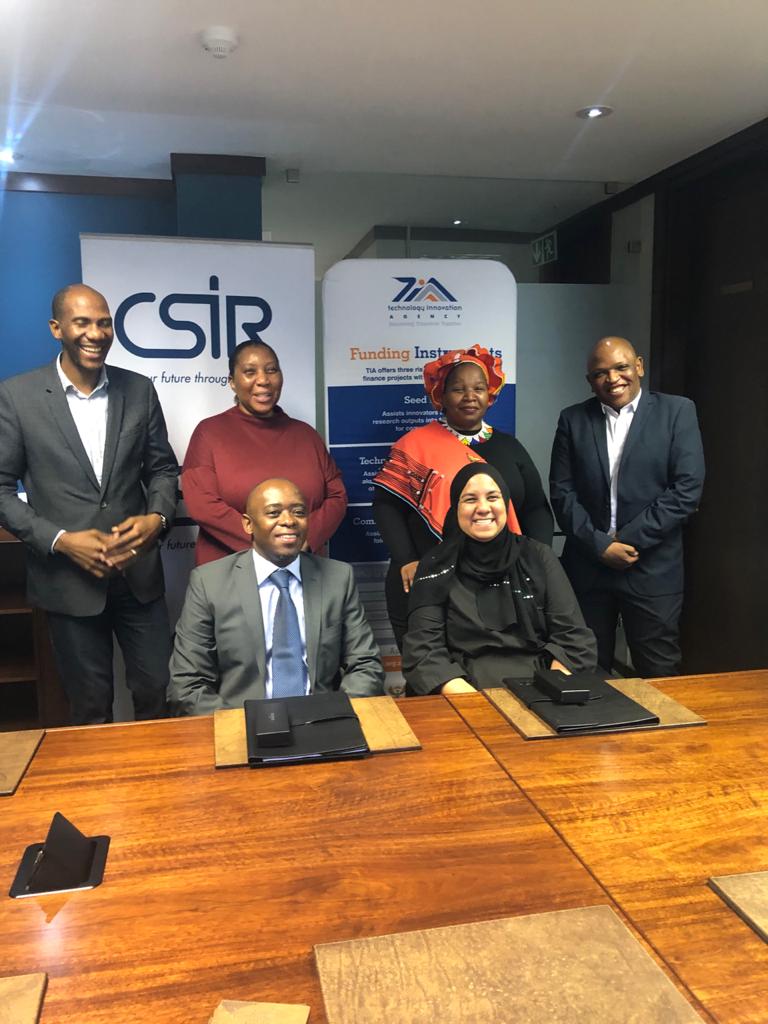 tiaorgza's tweet photo. Signing of the Memorandum of Agreement between the Council for Scientific and Industrial Research @CSIR  and Technology Innovation Agency @tiaorgza. The MoU will aid in the establishment of a long term strategic relationship between the CSIR and TIA. https://t.co/QUt7iIbjj5