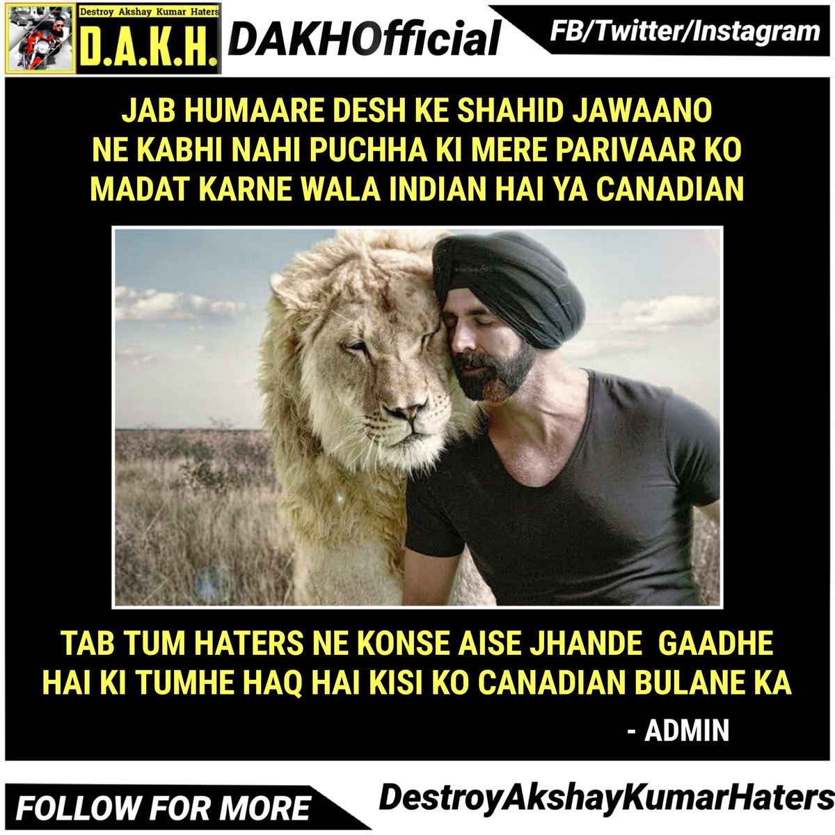 Destroy Akshay Kumar Haters tweet media