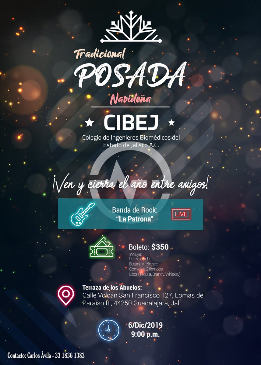 cibejac's tweet photo. Los esperamos hoy en la noche:

"Tradicional Posada Navideña"

#SoyIngBiomédico #DescubreCIBEJ https://t.co/TUOj4rpOE3