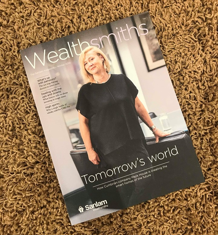 MajikHouse's tweet photo. Our very own @_CarolBurrow is gracing the cover of @SanlamInvest Wealthsmiths Magazine.
Discussing the #smarthome of the future & everything Majik House!
https://t.co/hhfV3cPAuc
#sanlam #tomorrowsworld #technology #womenintech #wealthsmiths https://t.co/Xvhe8bjacd