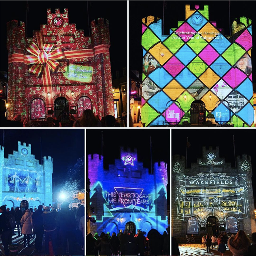 This looks amazing and sounds like a perfect outing this festive season! Our members @RMVProds are the creative wizards behind a highly intricate projection-mapping project taking place in #Horsham throughout December for @HDculture2019. Check it out: bit.ly/33YHlcS ^EJ