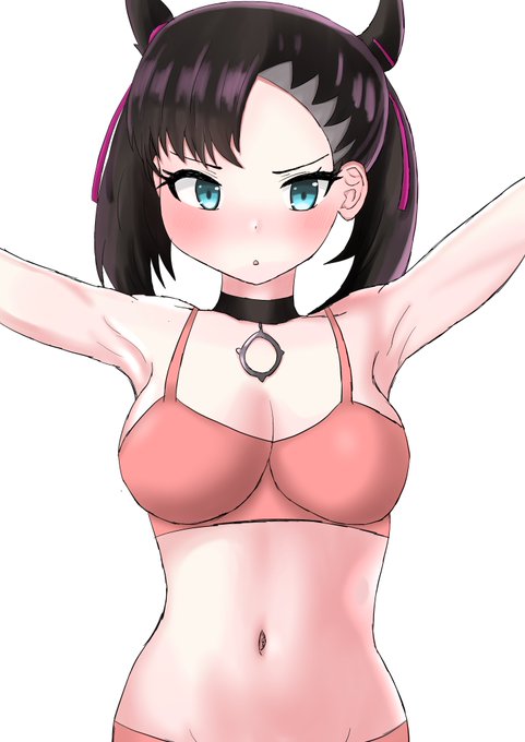 腋見せマリィ
#ポケモン剣盾 
#マリィ 
#絵描きさんと繋がりたい 