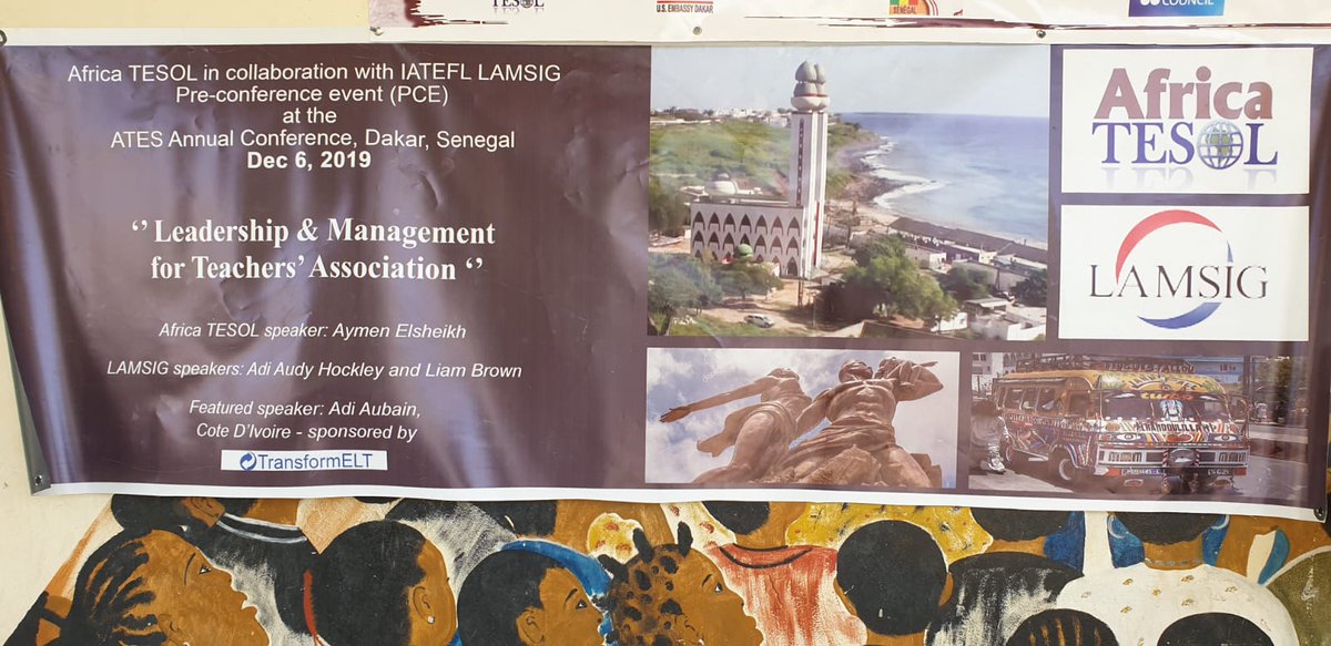 hkuchah1's tweet photo. Happening now in Dakar, Senegal. Thanks to IATEFL's #LAMSIG and #AfricaTESOL and sponsor, #TransformELT for showcasing professional development partnerships that work. https://t.co/pDI5ffr1gT