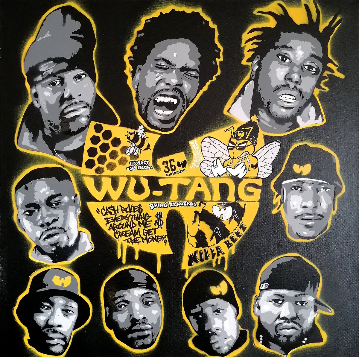 Wu Tang Clan 50x50cm 20''x20'' https://etsy.me/34Yj2Nv ...