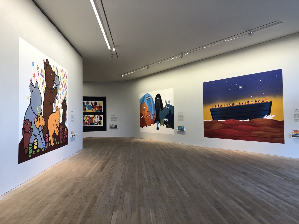 fionakearney's tweet photo. Such joy and wisdom in Viewpoints exhibition. Thank you Fatti Burke, Mary Murphy @chrisjudge @chrishaughton @sharkeytweets @roisinhahessy @donnellypa for bringing @UN Convention on the Rights of the Child to life on @glucksman walls with @jtodres @UCC School of Law https://t.co/dd6WUZFZTL