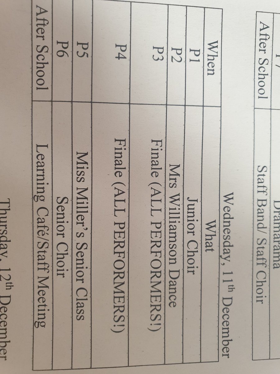 GHSMusic1's tweet photo. Please check rehearsal times for the concert next week.  Any problems please see your group leader. https://t.co/DAJDD2p3ju