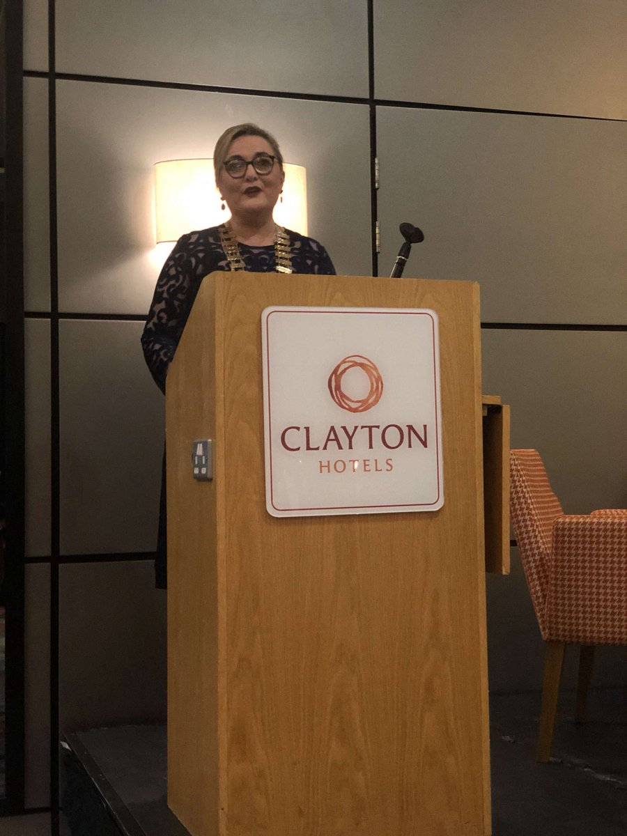 SDublinChamber's tweet photo. President of the South Dublin Chamber, Margaret Considine addresses everyone at our annual Christmas Lunch.

#SDChamber https://t.co/OucjaRTLjN
