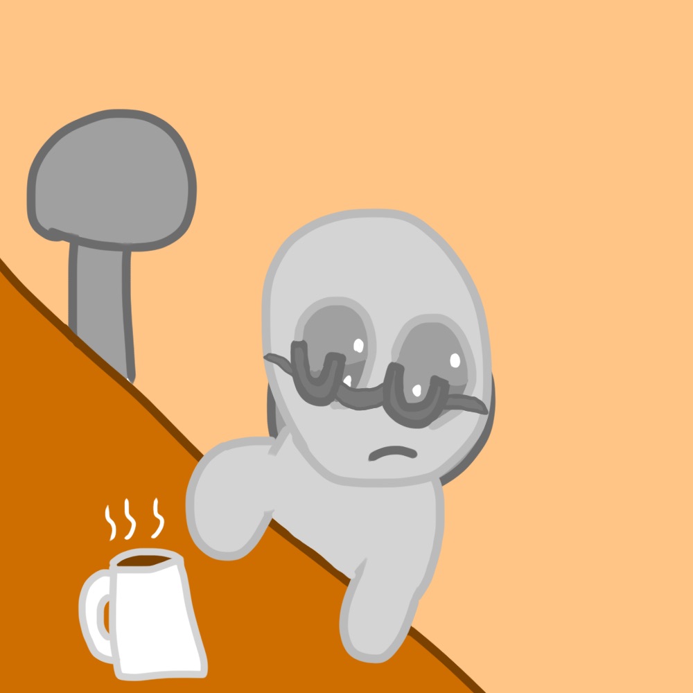 #JackboxFanart Twilight/Nerd hanging out in the cafe with his cocoa