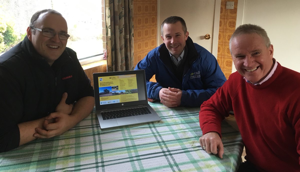 Agronomy and Business Management Conference for arable growers 🌾🌾
Pictured: David Matthews, Leigh McClean &amp; Bruce Steele, launching the online booking system for the conference. 
Follow the link for more info and to book your place - ufuni.org/events/agronom…