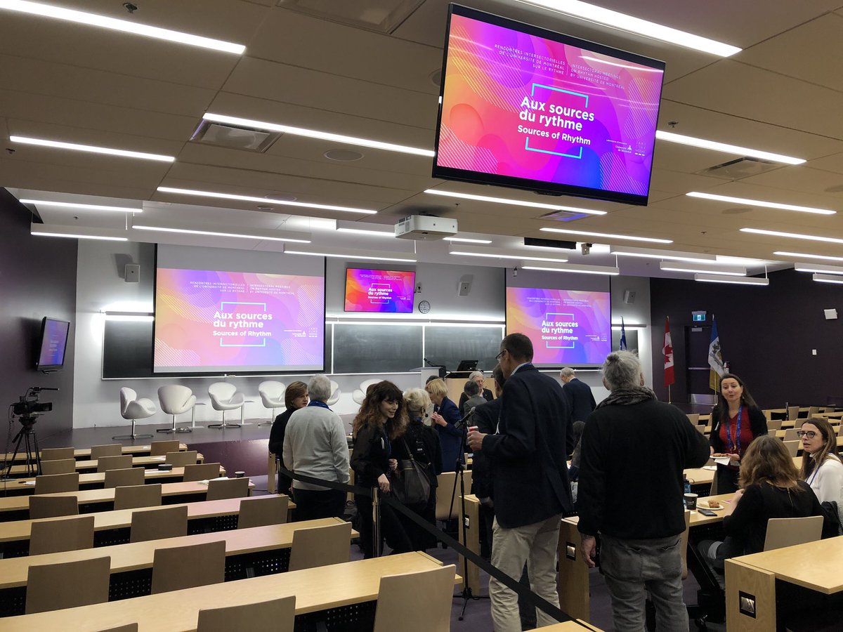 La deuxième et dernière journée pour la seconde édition des Rencontres intersectorielles de l’#UniversitédeMontréal sur le rythme “Aux sources du rythme” débute maintenant! La programmation ici: laboinnovation.umontreal.ca/activites/acti… #rythme #intersectorialité #Killam2018