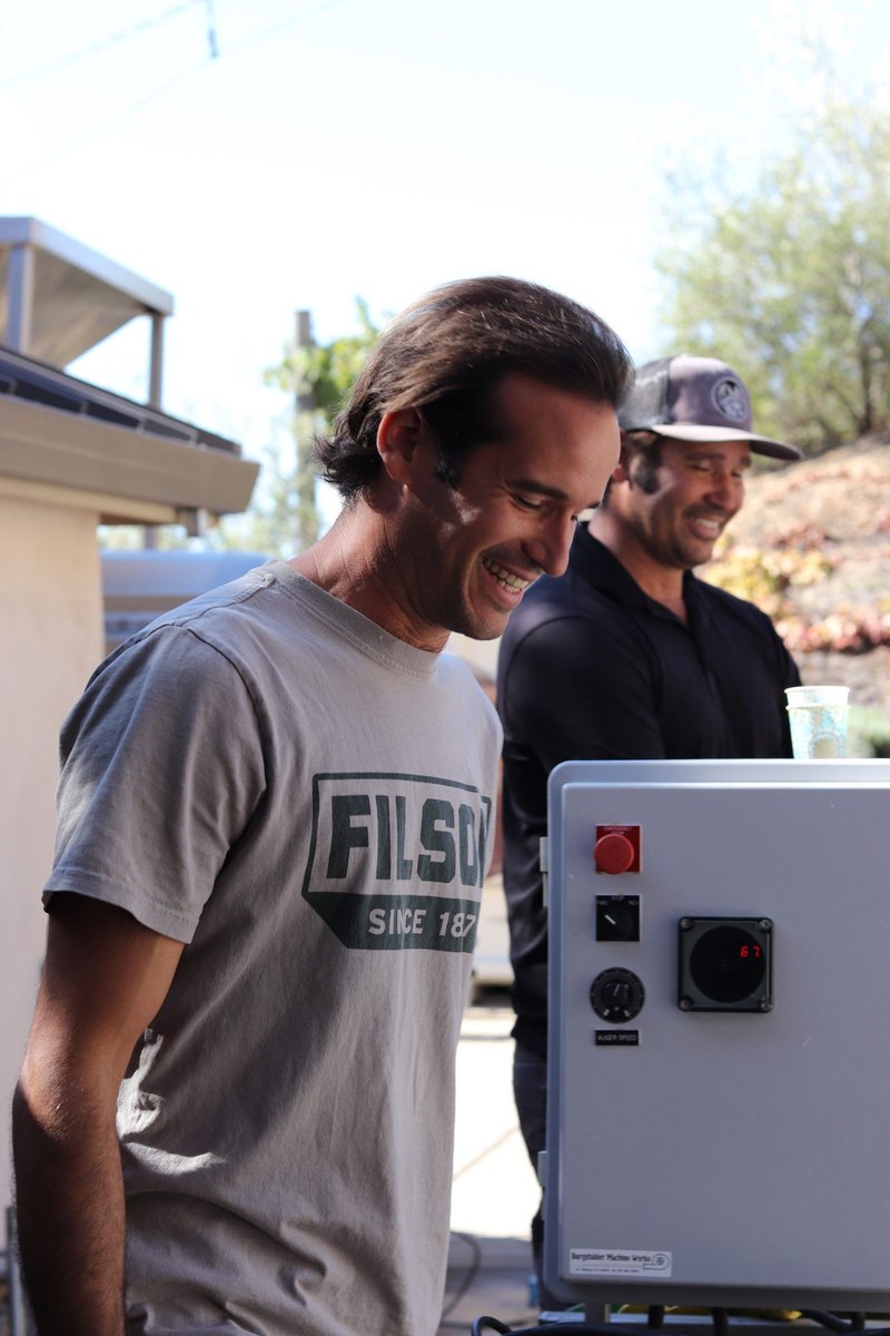 AmizettaEstate's tweet photo. That Friday Feeling (also known as the end of Harvest).

Left to Right: Eddie Clark, Spencer Clark Jr. 

#amizetta #howellmountain #sthelena #napa #california #wine #cabernet #familybusiness #nextgeneration #family #brothers #winemaking #harvest2019 #harvest #napaharvest https://t.co/MTLTnyHnfL