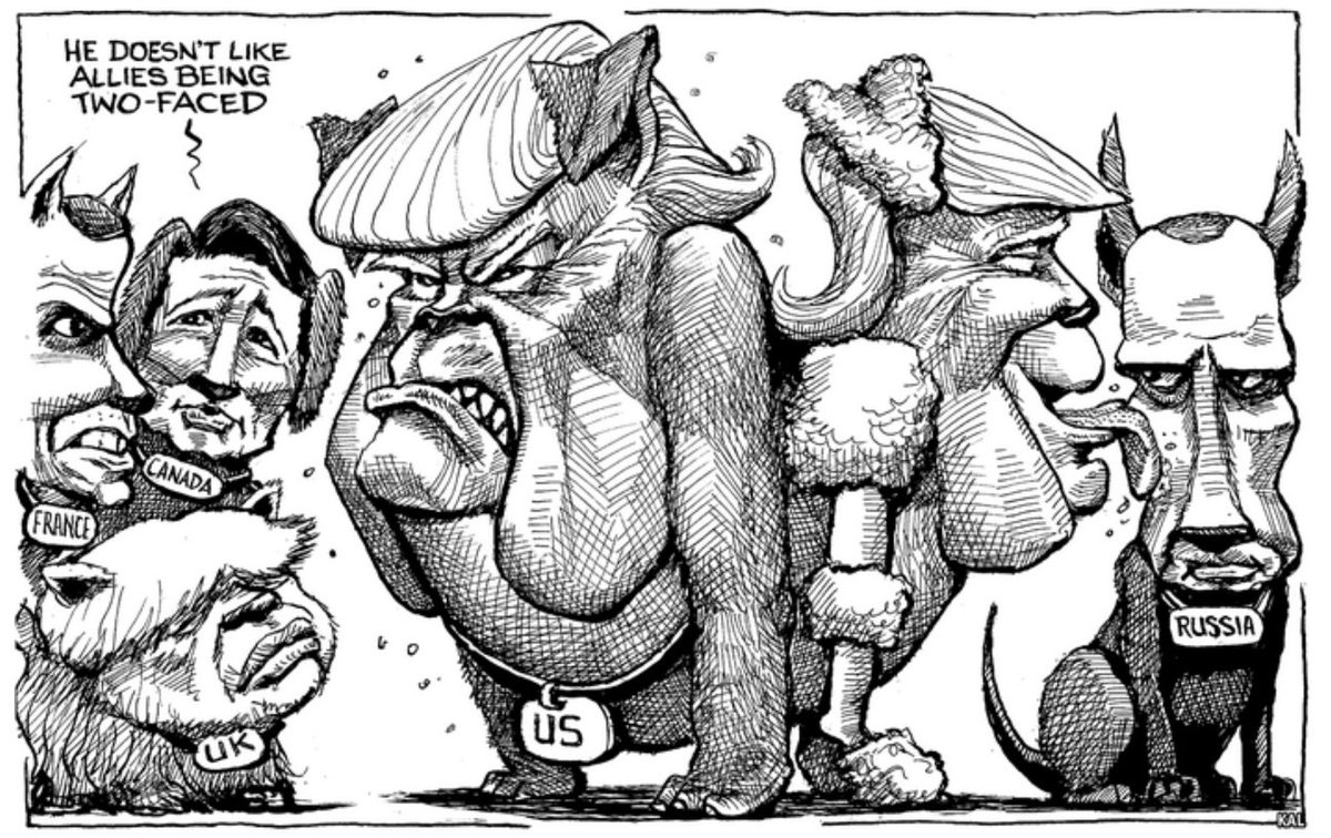 Kornilov1968's tweet photo. А вот так, по версии того же The Economist, выглядит двуликий Трамп. Это хорошо ещё, что он Путину лицо лижет. А то ведь могли бы и не такое нарисовать https://t.co/Ce99sx27zC