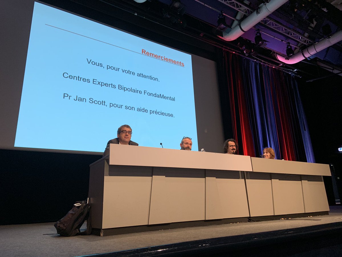 pa_geoffroy's tweet photo. Symposium présidé par le Pr @FrankBellivier sur le trouble lié à l’usage de substance et les troubles bipolaires avec des pistes innovantes de compréhension physiopathologiques et thérapeutiques, avec @sebastien_gard  - #TLUS #troublebipolaire au #CFP2019 @CfpNathalie @LejoyeuxM https://t.co/wI4Wnzlo8Z