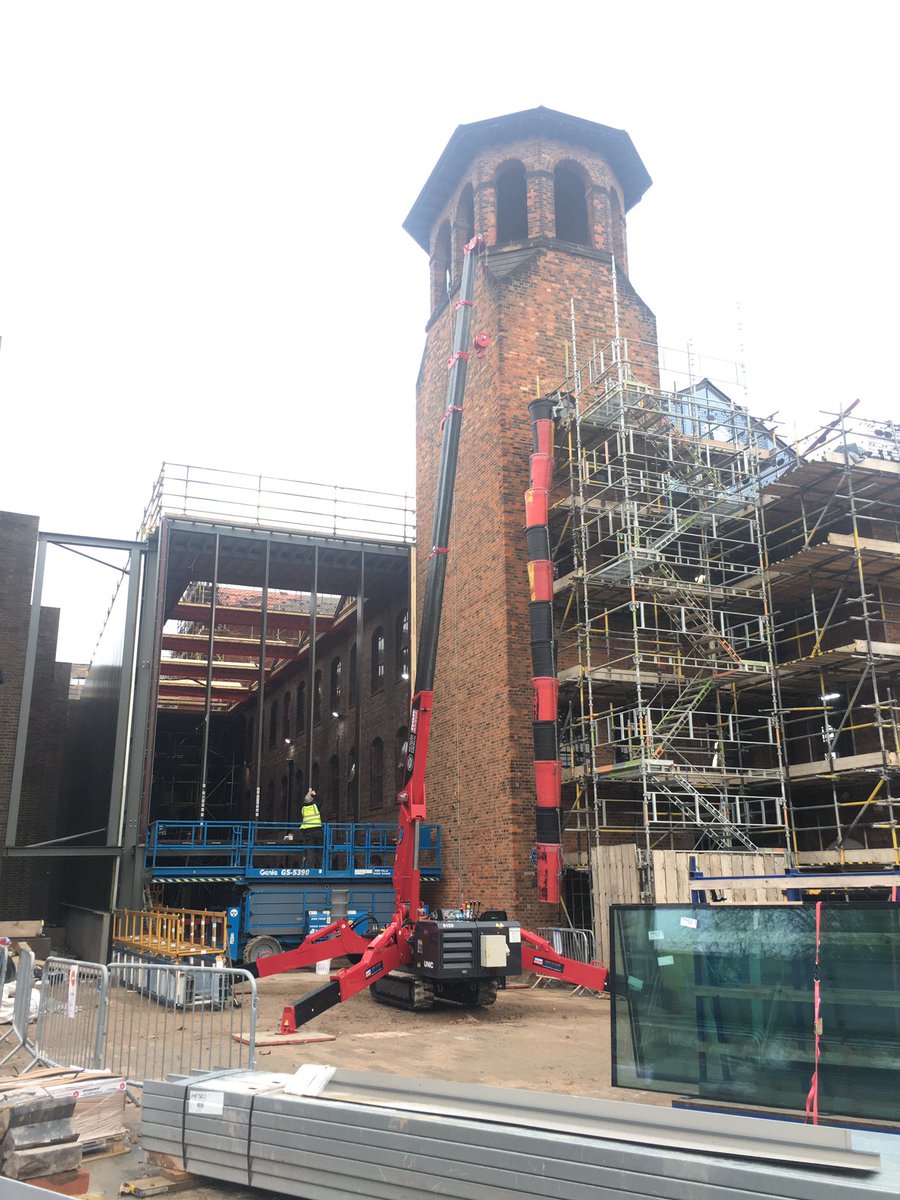 MuseumofMaking's tweet photo. The project build is coming on apace, despite the weather! The Civic Hall is feeling very real now. #MakingTheMuseumOfMaking #DerbyUK https://t.co/OOwrQZxKVm