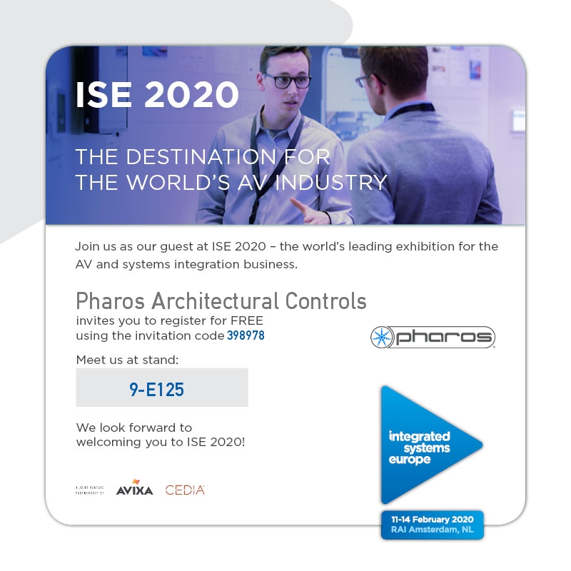 pharoscontrols's tweet photo. We're exhibiting at @ISE_Show in February! Make sure you come and visit us on stand 9-E125
Click here to register & use code: 398978 https://t.co/WHGbtjcOkm
#pharoscontrolsit #pharos #remotelighting https://t.co/RoTl591466
