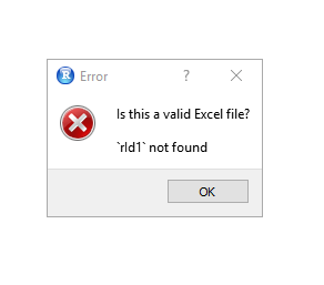 DataScienceNott's tweet photo. Oops, just tried to import a spreadsheet to R and got this message. Nothing really helpful to explain it when searched online.
Turns out the first sheet was an Excel chart📈
#CheckYourData #UserError https://t.co/jnUbbVOwPO