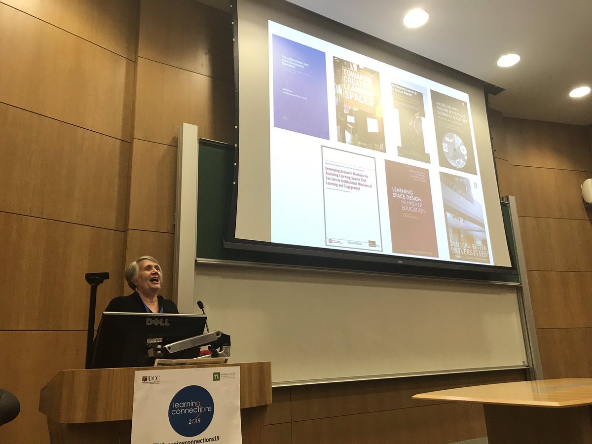 Our keynote speaker Dr Jos Boys from <a href="/ucl/">UCL</a> talks about Interconnecting the conceptual, physical and virtual spaces of learning <a href="/LearnConnectUCC/">Learning Connections</a> #learningconnections19