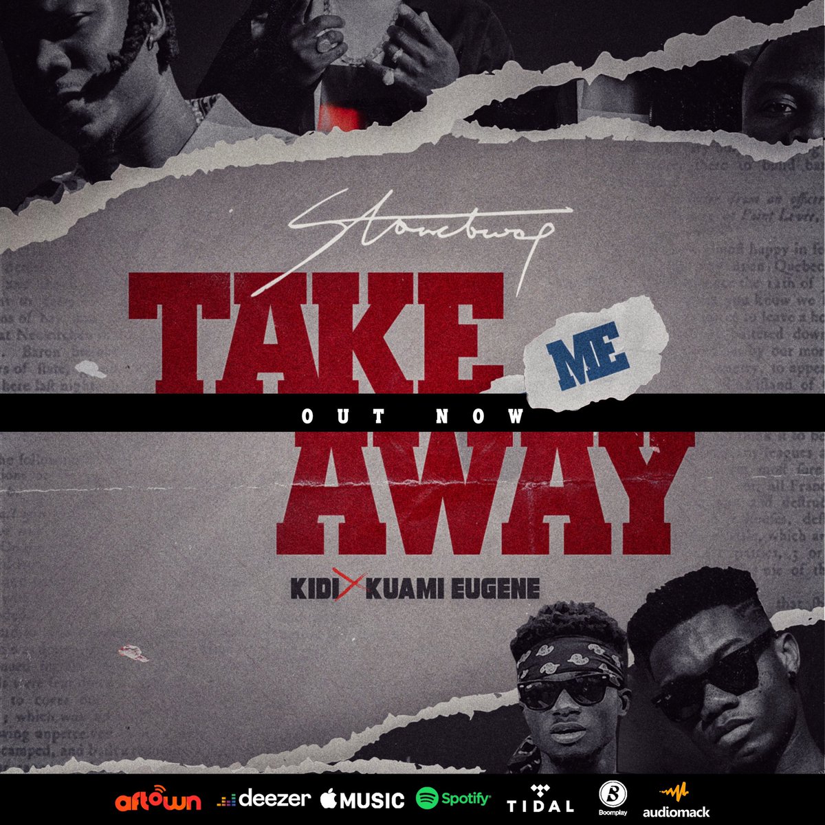 stonebwoy's tweet photo. Now available to STREAM + DOWNLOAD on all platforms! [ https://t.co/9k4DbVstuU] #TakeMeAway 🔥 https://t.co/NUa0j65cCR