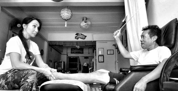 End of these 2 weeks of Tha&iuml; Massage Course with  a true Master Jedi in this field. Stretches, thumbs<a href="/tag/chiangmai"class="tags"><span>#chiangmai</span></a>