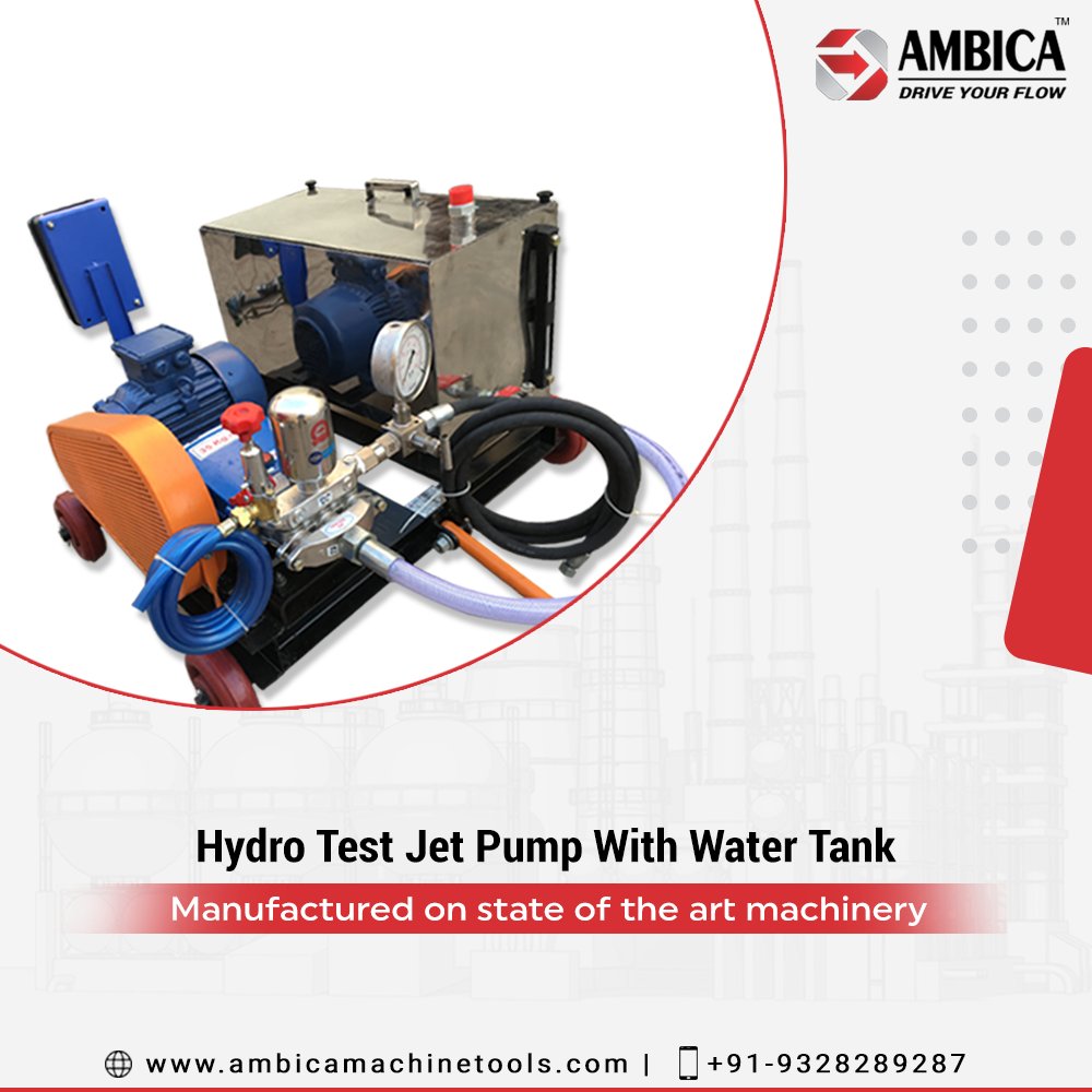 ambicamachine's tweet photo. We manufacture hydro test jet pump with water tank which is ideal for high pressure applications.
For more details, π 91-9328289287 or π https://t.co/sDFh6aRW23
#HydroTestJetPump #WaterJettingPump #Manufacturer #Ahmedabad #AmbicaMachineTools https://t.co/dEcXwfQCJY