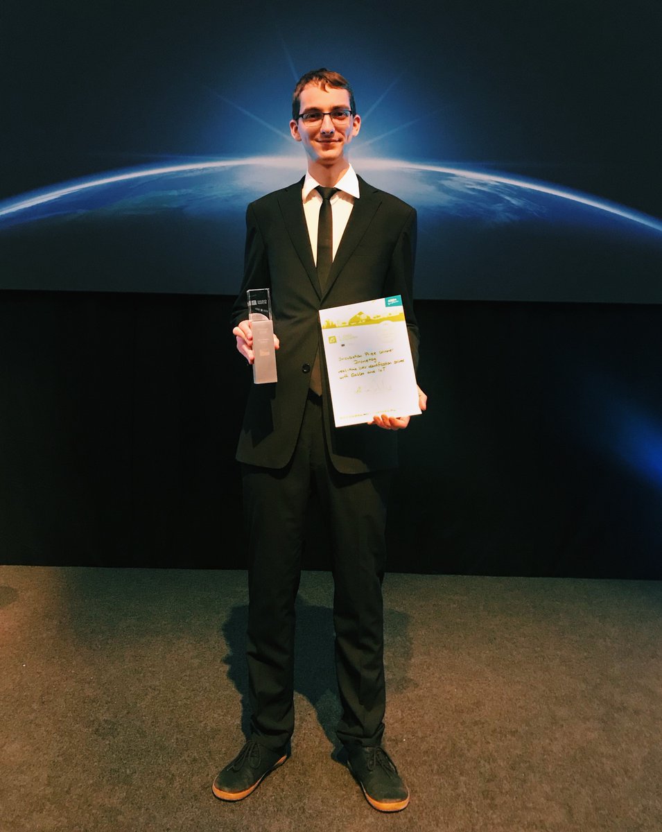 Winning streak on #SpaceOscars! Our startup Dronetag won the regional contest, got into the TOP10 and won the @GalileoMasters main prize, E-GNSS Accelerator! 👏
#EUSW2019